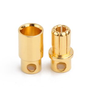 4.0mm Gold Plated Bullet Connector Male-Female Pair